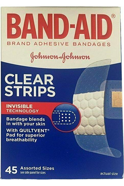 BAND-AID COMFORT-FLEX CLEAR ASSORTED 45CT