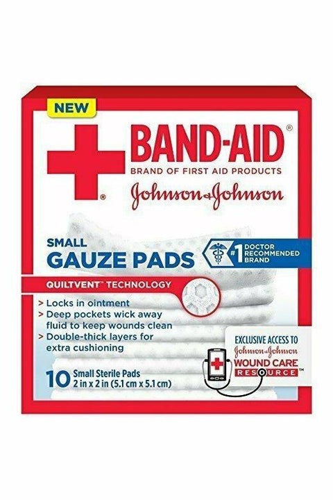 Band-Aid First Aid Gauze Pads, Small, 10 Count
