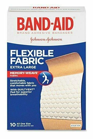 Band-Aid Flexible Fabric Bandages Extra Large All One Size - 10 ct