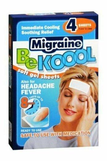 Be Koool Migraine Soft Gel Sheets For Adults 4 Each