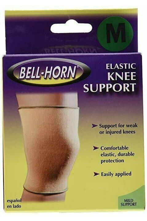 Bell-Horn Elastic Knee Support / Compression Sleeve, Beige, Medium