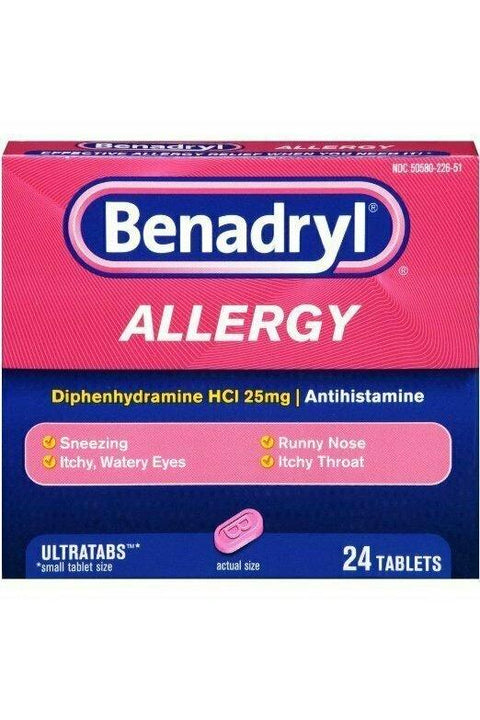 Benadryl Allergy Ultratab Tablets, 24 ct.