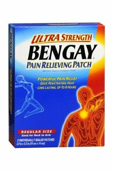 BENGAY Pain Relieving Patches Ultra Strength Regular Size 5 Each