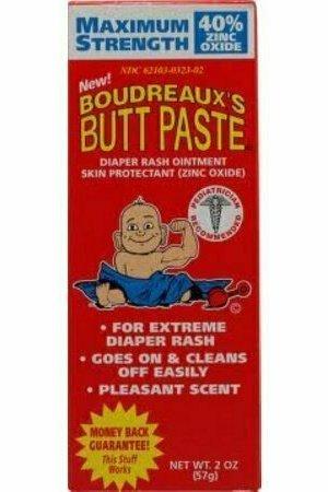 Boudreaux's Maximum Strength Butt Paste Diaper Rash Ointment 2 oz