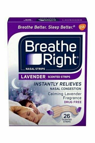 Breathe Right Scented Nasal Strips, Lavender 26 each