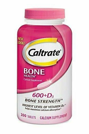 Caltrate 600+D3 200 Count Calcium and Vitamin D Supplement Tablet, 600 mg