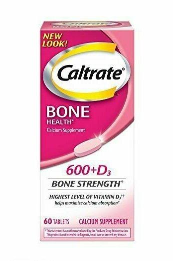 Caltrate 600+D3 60 Count Calcium and Vitamin D Supplement Tablet, 600 mg