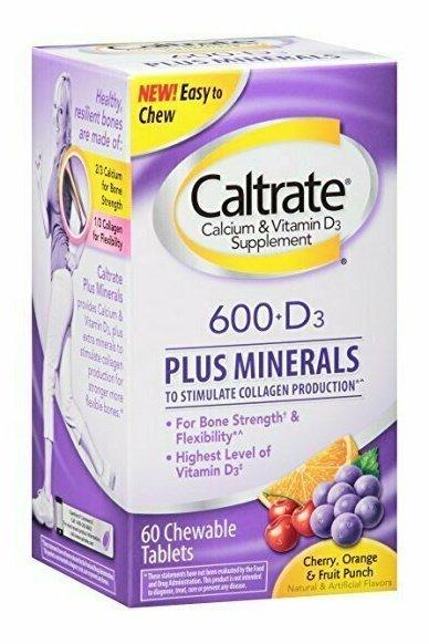 Caltrate 600+D3 Plus Minerals 60 ct