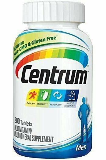 Centrum Men 200 Count Multivitamin/Multimineral Supplement Tablet, Vitamin D3