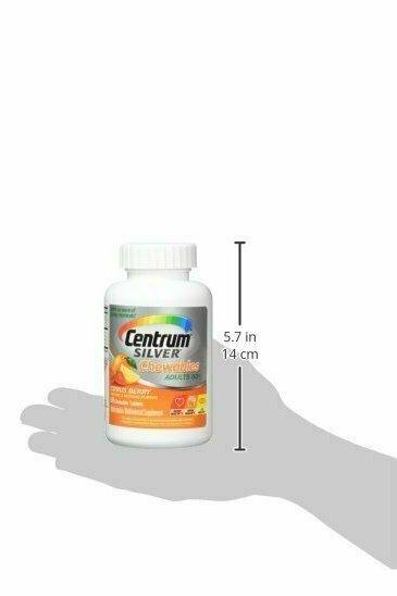 Centrum Silver Adult Chewable Tablet, Vitamin D3, Age 50+, 60 Count