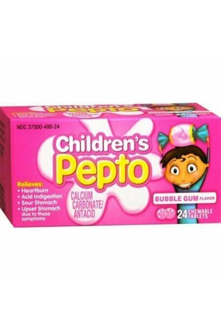 Children's Pepto Chewable Tablets Bubble Gum 24 Each