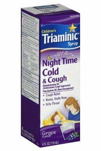 Children's Triaminic Syrup, Night Time Cold & Cough, Grape Flavor, 4 fl oz