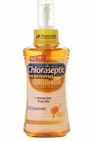 Chloraseptic Warming Sore Throat Spray, Sugar Free, Honey Lemon 6 oz