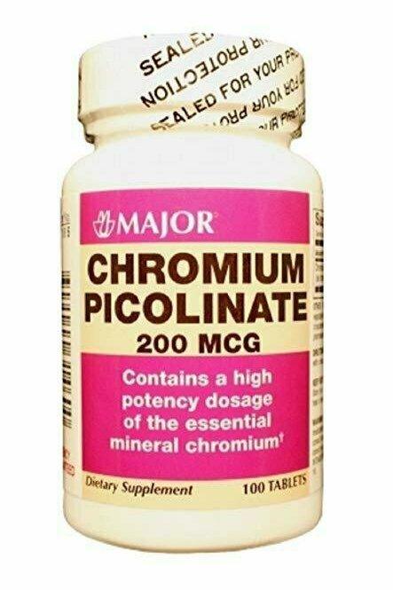 CHROMIUM PICOLINATE 200MCG TABS CHROMIUM-200 MCG Pink 100 TABLETS