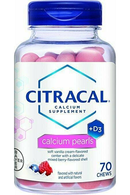 Citracal Calcium Pearls, 400 mg,Berries and Cream Flavor, 70 Count