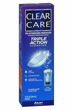 Clear Care Cleaner And Disinfectant Solution For Contact Lens - 12 Oz