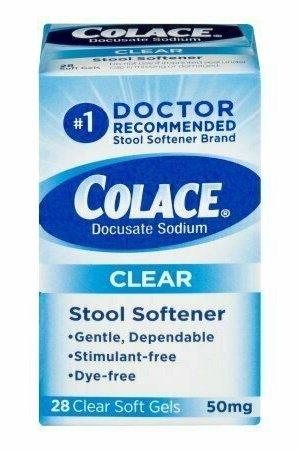 Colace Docusate Sodium Stool Softener Clear - 28 CT