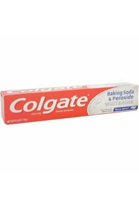 Colgate Baking Soda & Peroxide Whitening Toothpaste, Brisk Mint 6 oz