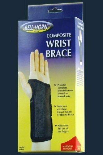 Composite Wrist Brace in Black size: Large, Wrist: Left