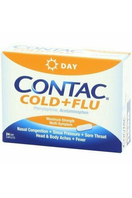 Contac Cold + Flu Non Drowsy Day Maximum Strength Caplets 24 each