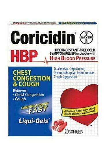 Coricidin HBP Chest Congestion & Cough Liquid Soft Gels, 20 each