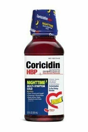 Coricidin Hbp Nighttime Multi Symptom Cold Relief Liquid - 12 Oz