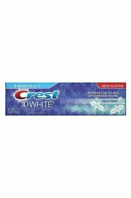 Crest 3D White Whitening Toothpaste, Mild Mint, 4.8 Oz