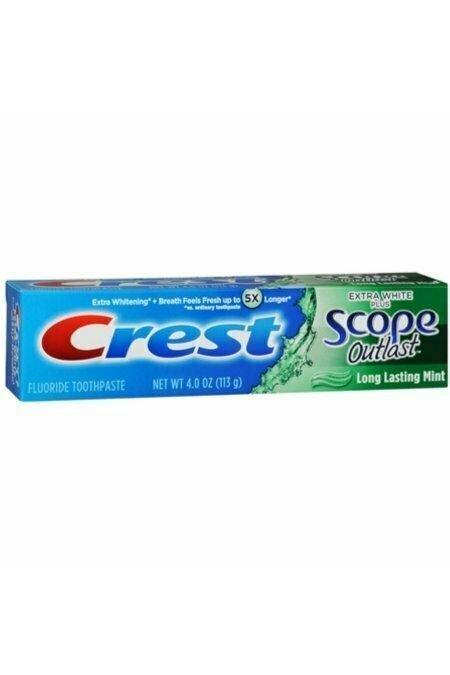 Crest Extra White Plus Scope Outlast Toothpaste, Long Lasting Mint 4 oz