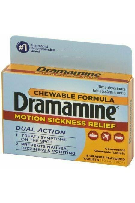 Dramamine Motion Sickness Relief Chewable Tablets 8 each