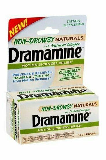 Dramamine Non-Drowsy Naturals Motion Sickness Relief 18 each