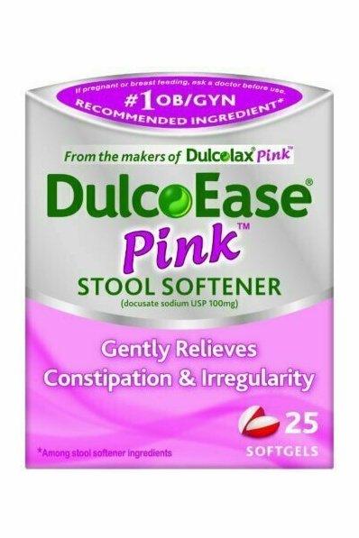 DulcoEase Pink Stool Softener Softgels 25 each