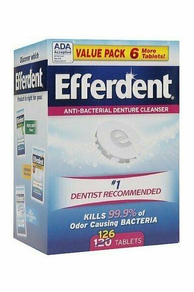 Efferdent Original Anti-Bacterial Denture Cleanser Tablets 126 each