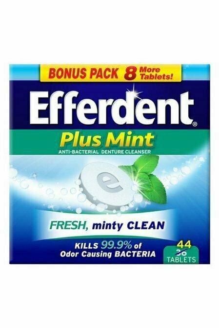 Efferdent Plus Mint Anti-Bacterial Denture Cleanser - 44 Each