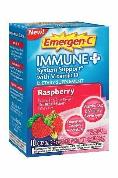 Emergen-C Immune + System Support, Raspberry 10 each