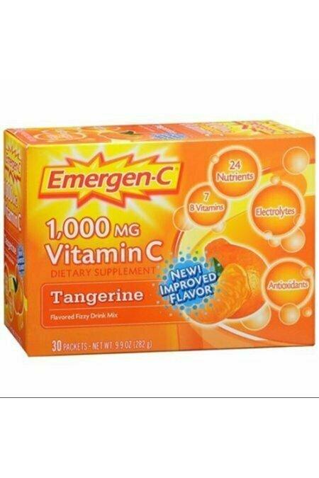 Emergen-C Vitamin C Drink Mix Packets Tangerine 30 Each