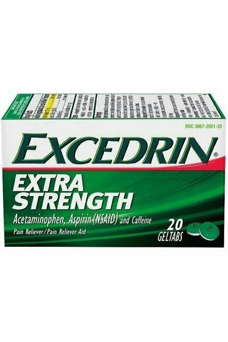 Excedrin Extra Strength Pain Reliever Geltabs 20 each