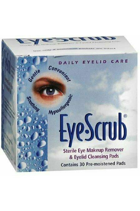 Eye Scrub Sterile Eye Makeup Remover & Eyelid Cleansing Pads 30 pack