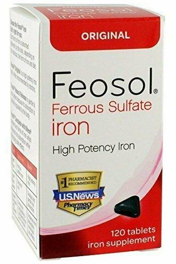 Feosol Iron Supplement, 325 mg, 65 mg Elemental Iron, 120 Count