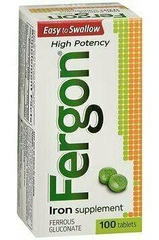 Fergon High Potency Iron Supplement Tablets - 100 ct