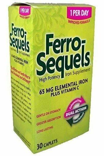 Ferro-Sequels High Potency Iron Supplement, Caplets, 30 ct.