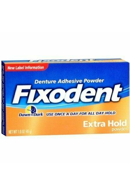 Fixodent Denture Adhesive Powder Extra Hold 1.60 oz