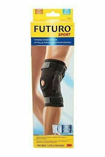 Futuro Hinged Knee Brace, Adjust to Fit, Black, Firm Stabilizing Support