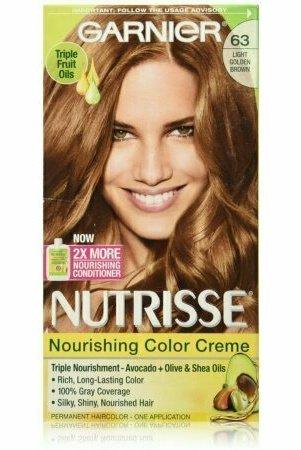 Garnier Nutrisse Haircolor Creme, Light Golden Brown 63 1 each