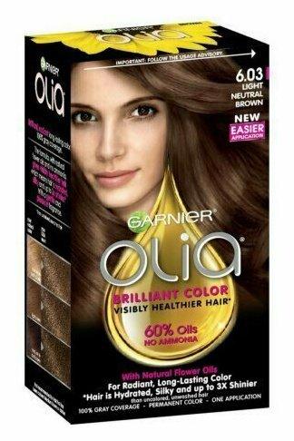 Garnier Olia Ammonia Free Hair Color 6.03 Light Neutral Brown 1 each