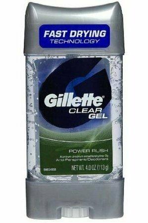 Gillette Anti-Perspirant Deodorant Clear Gel, Power Rush 4 oz