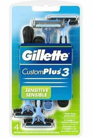 Gillette Custom Plus 3 Razors Sensitive 4 Each