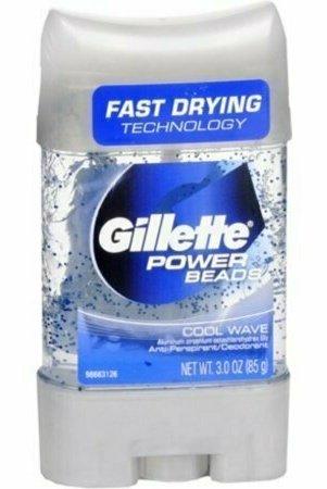 Gillette Power Beads Anti-Perspirant Deodorant Clear Gel Cool Wave 3 oz