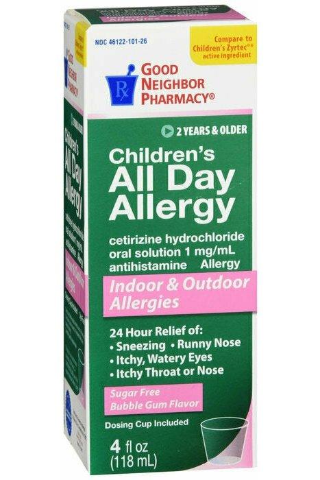 GNP ALLERGY DAY BUBBLE GUM 5MG SYRUP 4 OZ