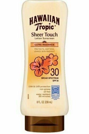 Hawaiian Tropic Sheer Touch, Lotion Sunscreen Ultra Radiance SPF 30, 8 oz