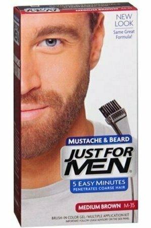 JUST FOR MEN Color Gel Mustache & Beard M-35 Medium Brown 1 Each